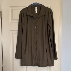 MarlaWynne Olive Green Long Sleeve Button-Down Shirt